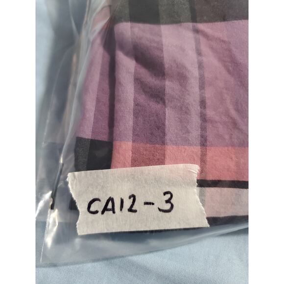 Obey Men's Size XXL Organic Cotton Button Down Shirt Purple Black Casual C12-3 - Picture 8 of 8